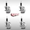 Service Caster 3'' SS Nylon Swivel 1-1/8'' Expanding Stem Caster Set with Brake, 4PK SCC-SSEX20S314-NYS-TLB-118-4 - alternate 2